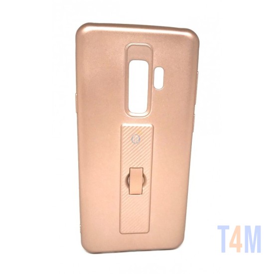 CAPA DE SILICONE MOTOMO COM ANEL DE DEDO PARA SAMSUNG GALAXY S9 PLUS/G965 DOURADO